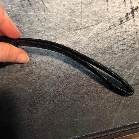 EUC Rebecca & Rifka Black Zip-Around Wristlet Wallet with Gold Medallion - Picture 9 of 16